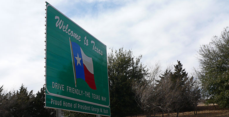 Welcome to Texas sign