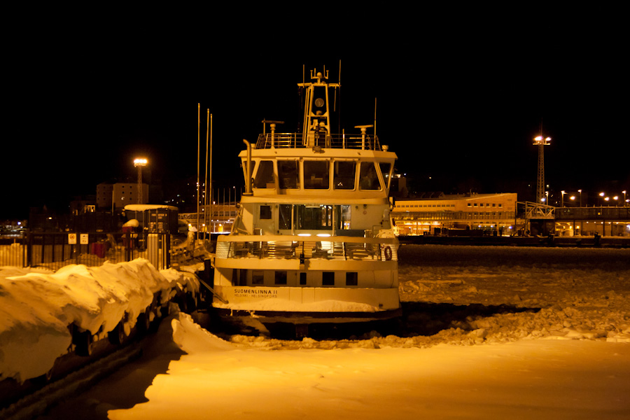 Frozen in the harbor