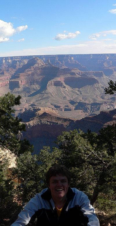 View over the Grand Canyon and me