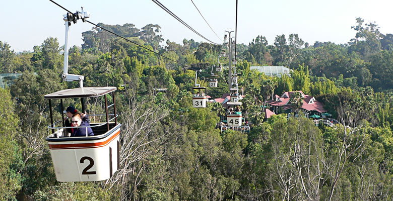 Zoo overview in a gondola