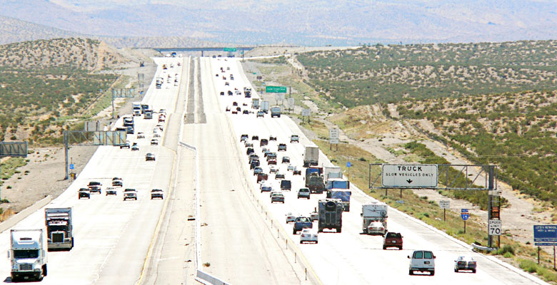 View on interstate 15 west