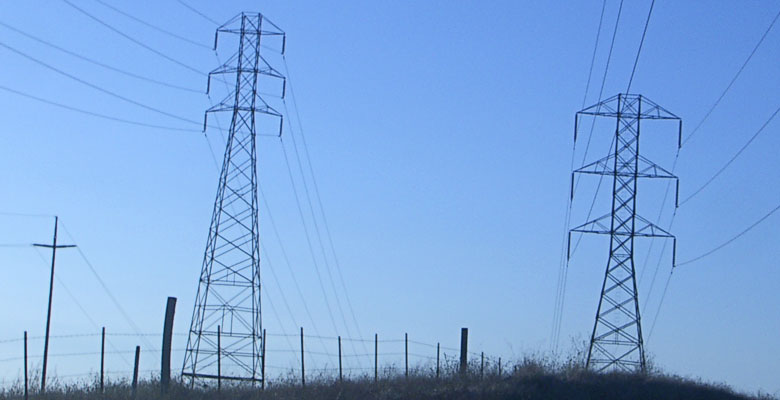 Two power poles