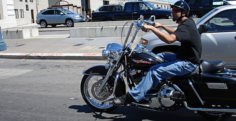 Harley Davidson on the road