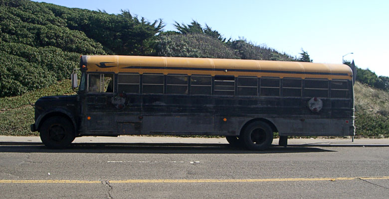 Filthy school bus