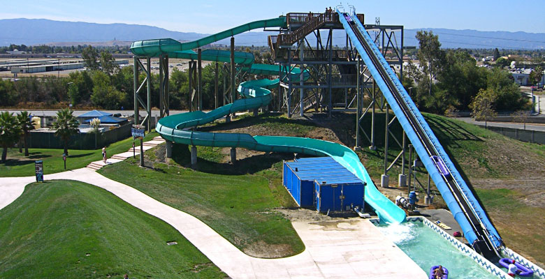 Longest slide in the water park
