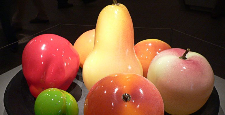Fruits made out of glas