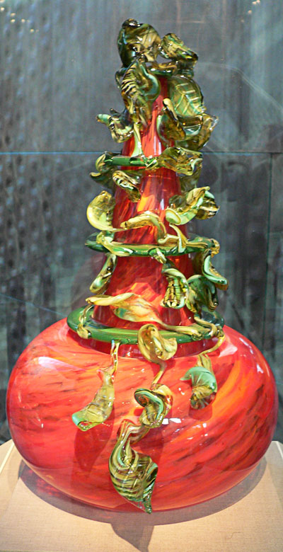 A plant made out of glas