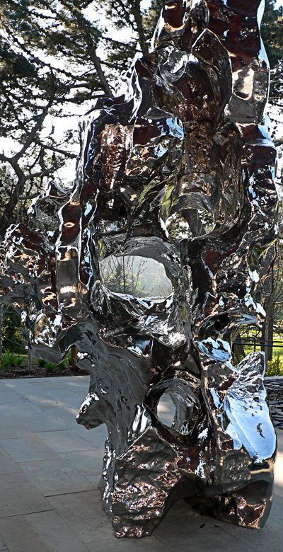 One weird chrome looking sculpture