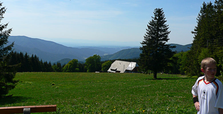 View down the valley