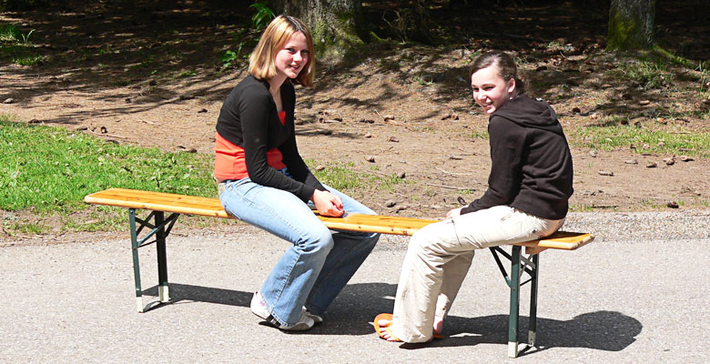 Tine and Maike getting some sun shine.