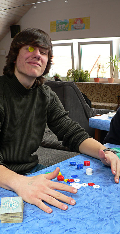Michi the player, won poker.