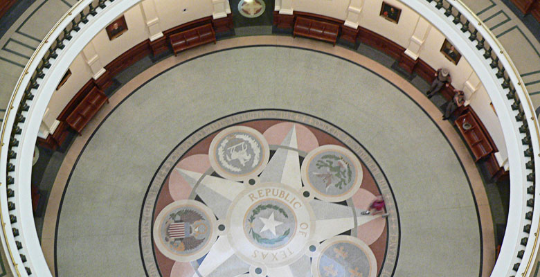 Two police officers inside the capitol