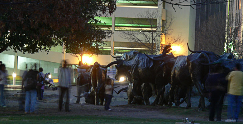 Long Horn Statues